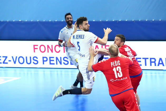 Nedim Remili (France) HANDBALL : France vs Serbie - Qualifications EHF EURO 2022 - 09 01 2021 KevinDomas Panoramic