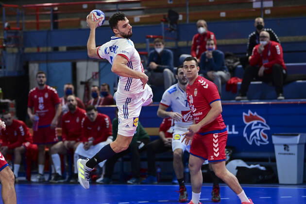 Nedim Remili (France) HANDBALL : France vs Serbie - qualifications a l EHF EURO 2022 - Creteil 09 01 2021 JBAutissier Panoramic