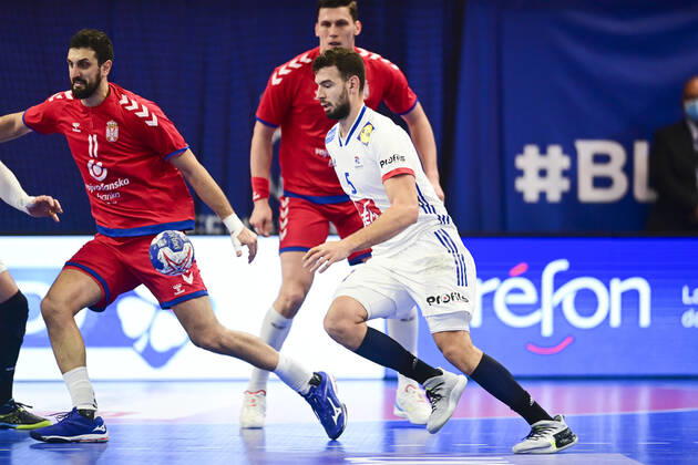 Nedim Remili (France) HANDBALL : France vs Serbie - qualifications a l EHF EURO 2022 - Creteil 09 01 2021 JBAutissier Panoramic