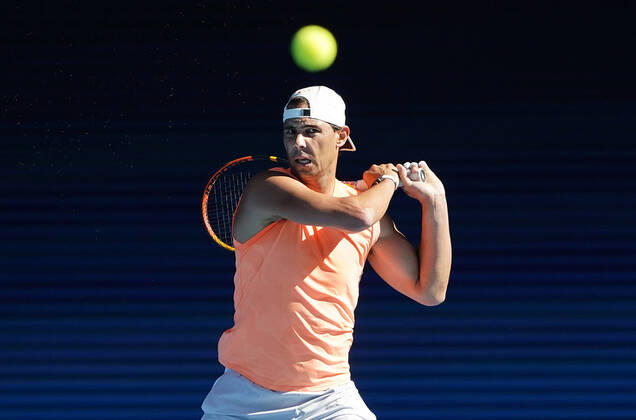 Tennis, Australia Open, Rafael Nadal practice