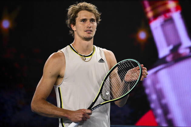Tennis, Australian Open, Day 7, Alexander Zverev - Dusan Lajovic