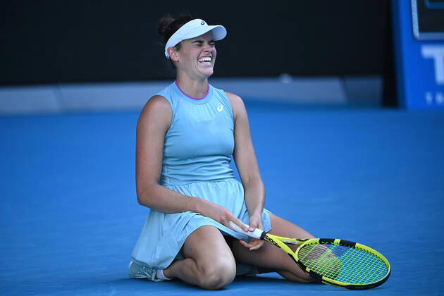 Tennis, Australia Open, Day 11, Jennifer Brady defeats Karolina Muchova