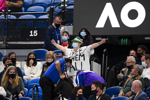 Australian Open, spectators during mens final