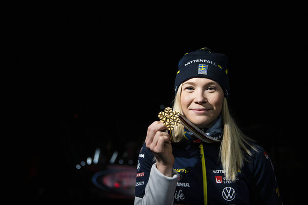 Nordische Ski WM in Oberstdorf, Langlauf Sprint Damen, Siegerehrung