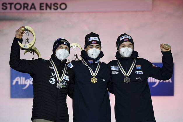 Nordische Ski WM in Oberstdorf, Nordische Kombination, Einzel, Siegerehrung