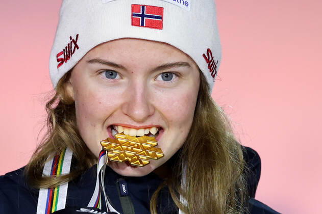 Nordische Ski WM in Oberstdorf, Nordische Kombination Damen, Siegerehrung
