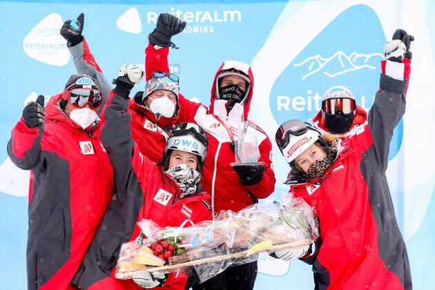 Ski Alpin, FIS EC Reiteralm, Damen, Siegerehrung