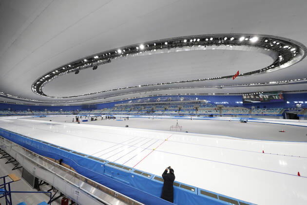 Olympia 2022 in Peking, Eisschnelllauf Testwettbewerb für die Winterspiele in China