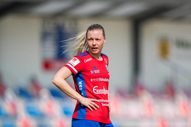 210418 Vittsjös Kajsa Lind during the football match in the Damallsvenskan between Vittsjö and Pitea on 18 April 2021 in Vittsjö, Copyright: PETTERxARVIDSON BB210418PA163