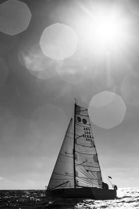 Italian Sailor Gianmarco Sardi in Imperia while training on his boat Antistene. Gianmarco, nick Mambo will attend the Mini Transat 2021, a solo transatlantic yacht race which starts in France and ends in the Caribbean. Copyright: xGabrielexFacciottixGabrielexFacciottix