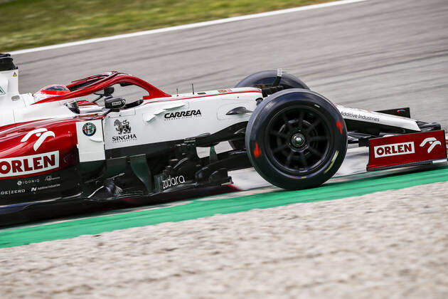 Formel 1, Barcelona Test, Robert Kubica testet Pirelli 18 Zoll Reifen für 2022