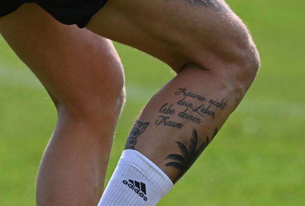 adidas trainer tattoo