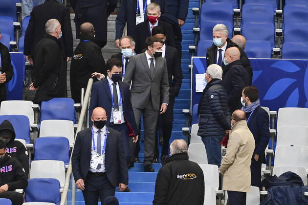 Emmanuel Macron - President de la Republique Francaise FOOTBALL : Finale de la Coupe de France - Monaco vs PSG - 19 05 2021 JBAutissier Panoramic 