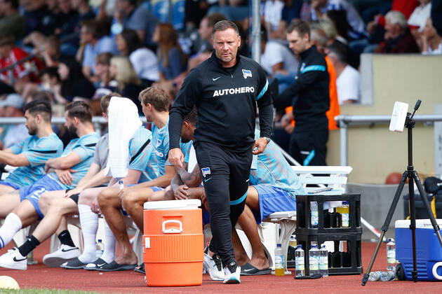 07 07 2021, xtgx, football test match, MSV Neuruppin Hertha BSC Berlin emspor, v l Pal Dardai Hertha, coach DFL DFB REGULATES PROHIBIT ANY USE OF PHOTOGRAPHS as IMAGE SEQUENCES and or QUASI VIDEO Neuruppin