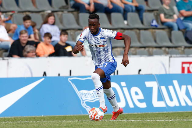 07 07 2021, xtgx, football test match, MSV Neuruppin Hertha BSC Berlin emspor, v l Dodi Lukebakio Hertha, 11 clipping, single frame, Ganzkoerper, single frame DFL DFB REGULATIONS PROHIBIT ANY USE OF PHOTOGRAPHS as IMAGE SEQUENCES and or QUASI VIDEO Neuruppin