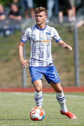 07 07 2021, xtgx, football test match, MSV Neuruppin Hertha BSC Berlin emspor, v l Maximilian Mittelstaedt Hertha, 17 clipping, single frame, Ganzkoerper, single frame DFL DFB REGULATIONS PROHIBIT ANY USE OF PHOTOGRAPHS as IMAGE SEQUENCES and or QUASI VIDEO Neuruppin
