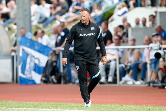 07 07 2021, xtgx, football test match, MSV Neuruppin Hertha BSC Berlin emspor, v l Pal Dardai Hertha, coach DFL DFB REGULATES PROHIBIT ANY USE OF PHOTOGRAPHS as IMAGE SEQUENCES and or QUASI VIDEO Neuruppin