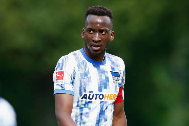 07 07 2021, xtgx, football test match, MSV Neuruppin Hertha BSC Berlin emspor, v l Dodi Lukebakio Hertha, 11 with captains armband, captain, upper body, portrait, portraet, single image DFL DFB REGULATIONS PROHIBIT ANY USE OF PHOTOGRAPHS as IMAGE SEQUENCES and or QUASI VIDEO Neuruppin