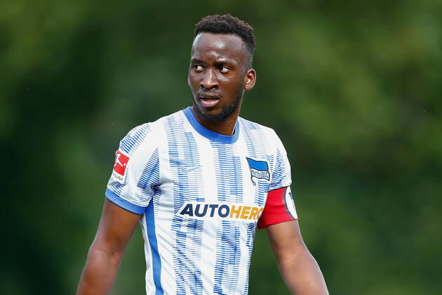 07 07 2021, xtgx, football test match, MSV Neuruppin Hertha BSC Berlin emspor, v l Dodi Lukebakio Hertha, 11 with captains armband, captain, upper body, portrait, portraet, single image DFL DFB REGULATIONS PROHIBIT ANY USE OF PHOTOGRAPHS as IMAGE SEQUENCES and or QUASI VIDEO Neuruppin