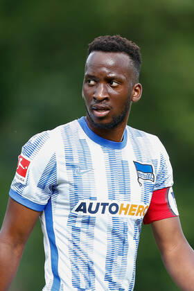 07 07 2021, xtgx, football test match, MSV Neuruppin Hertha BSC Berlin emspor, v l Dodi Lukebakio Hertha, 11 with captains armband, captain, upper body, portrait, portraet, single image DFL DFB REGULATIONS PROHIBIT ANY USE OF PHOTOGRAPHS as IMAGE SEQUENCES and or QUASI VIDEO Neuruppin