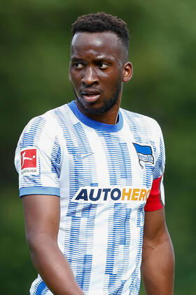 07 07 2021, xtgx, football test match, MSV Neuruppin Hertha BSC Berlin emspor, v l Dodi Lukebakio Hertha, 11 with captains armband, captain, upper body, portrait, portraet, single image DFL DFB REGULATIONS PROHIBIT ANY USE OF PHOTOGRAPHS as IMAGE SEQUENCES and or QUASI VIDEO Neuruppin