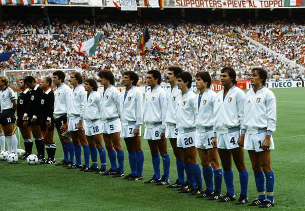 11 07 82 Italy Germany Spain, Madrid, 11 07 1982, Football, FIFA World Cup 1982 in Spain, Final, Italy FRG Germany DFB 3 1 Team Italy f l Dino Zoff, Francesco Graziani, Bruno Conti, Fulvio Collovati, Gaetano Scirea, Claudio Gentile, Giuseppe Bergomi, Paolo Rossi, Gabriele Oriali, Antonio Cabrini, Marco Tardelli