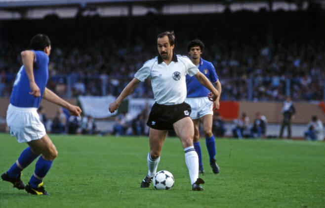 11 07 82 Italy Germany Spain, Madrid, 11 07 1982, Football, FIFA World Cup 1982 in Spain, Final, Italy FRG Germany DFB 3 1 Uli Stielike Germany