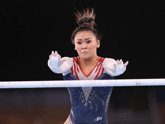(210729) -- TOKYO, July 29, 2021 -- Sunisa Lee of the United States competes in the uneven bars competition of the artistic gymnastics women s all-around final at the Tokyo 2020 Olympic Games, Olympische Spiele, Olympia, OS in Tokyo, Japan, July 29, 2021. ) (TOKYO2020)JAPAN-TOKYO-OLY-ARTISTIC GYMNASTICS-WOMEN S ALL-AROUND CaoxCan