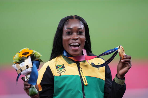 Tokio 2020 im Jahr 2021, Leichtathletik, 200m Damen, Siegerehrung