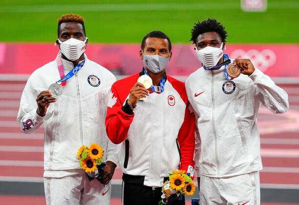 Tokio 2020 im Jahr 2021, Leichtathletik, 200m Herren, Siegerehrung
