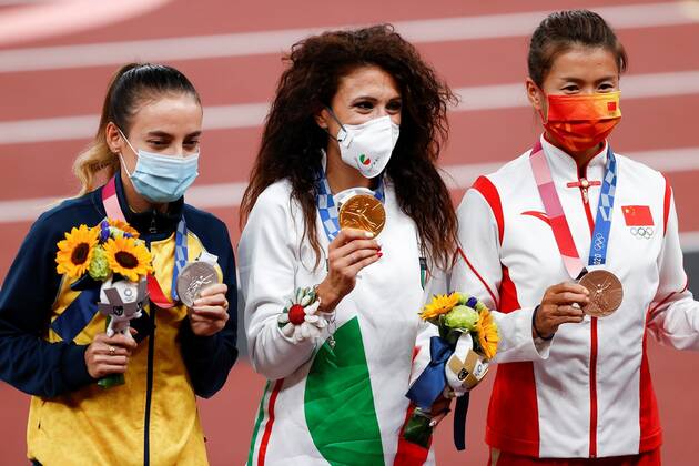 Tokio 2020 im Jahr 2021, Leichtathletik, 20km Gehen Damen, Siegerehrung
