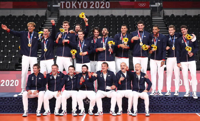 Tokio 2020 im Jahr 2021, Volleyball, Herren, Siegerehrung