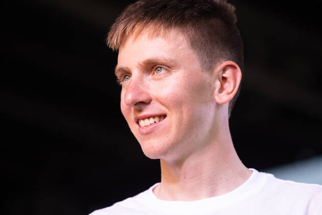 August 13, 2021, Komenda, Slovenia: Two-time Tour de France winner Tadej Pogacar on stage at a reception in his honour in Komenda, his hometown. .Pogacar won the Tour de France for the second time in a row and bronze medal at the Tokyo Olympic Games, Olympische Spiele, Olympia, OS Komenda Slovenia - ZUMAs197 0129347887st Copyright: xLukaxDakskoblerx