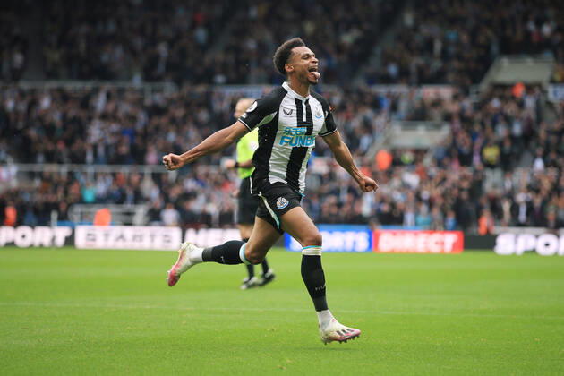 Fußball Premier League Newcastle United v West Ham United 15. August 2021 Premier League Newcastle United v West Ham United Jacob Murphy von Newcastle United jubelt nach seinem zweiten Tor Foto Simon Stacpoole Abseits Newcastle upon Tyne UK Copyright: xSimonxStacpoolexOffside