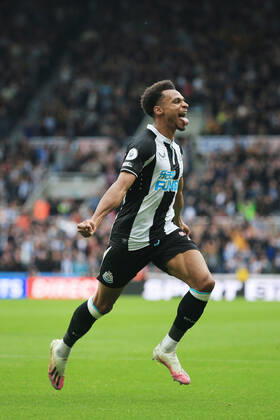 Fußball Premier League Newcastle United v West Ham United 15. August 2021 Premier League Newcastle United v West Ham United Jacob Murphy von Newcastle United jubelt nach seinem zweiten Tor Foto Simon Stacpoole Abseits Newcastle upon Tyne UK Copyright: xSimonxStacpoolexOffside