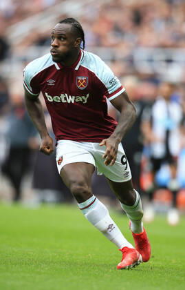 Fußball Premier League Newcastle United v West Ham United 15. August 2021 Premier League Newcastle United v West Ham United Michail Antonio von West Ham United Foto Simon Stacpoole Abseits Newcastle upon Tyne UK Copyright: xSimonxStacpoolexOffside