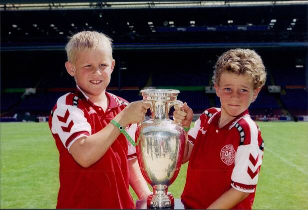 Mandatory Credit: Photo by Andy Hooper ANL Shutterstock (1476514a) Kasper Schmeichel (l) Son Of Peter Schmeichel And Nicolai Laudrup Son Of Brian Laudrup. Kasper Schmeichel (l) Son Of Peter Schmeichel And Nicolai Laudrup Son Of Brian Laudrup. EDITORIAL USE ONLY No use with unauthorised audio, video, data, fixture lists (outside the EU), club league logos or live services. Online in-match use limited to 45 images (+15 in extra time). No use to emulate moving images. No use in betting, games or single club league player publications services. Kasper Schmeichel (l) Son Of Peter Schmeichel And Nicolai Laudrup Son Of Brian Laudrup. EDITORIAL USE ONLY No use with unauthorised audio, video, data, fixture lists (outside the EU), club league logos or live services. Online in-match use limited to 45 images (+15 in extra time). No use to emulate moving images. No use in betting, games or Copyright: xAndyxHooper ANL Shutterstockx 1476514a