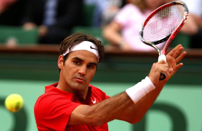 Mandatory Credit: Photo by Back Page Images Shutterstock (1335851u) Roger Federer French Open tennis tournament, Roland Garros, Paris, France - 03 Jun 2011 Roger Federer beat Novak Djokovic 7-6 6-3 3-6 7-6 in the Semi-final Strictly Editorial Use Only - No Merchandising French Open tennis tournament, Roland Garros, Paris, France - 03 Jun 2011 Strictly Editorial Use Only - No Merchandising  Copyright: xBackxPagexImages Shutterstockx 1335851u