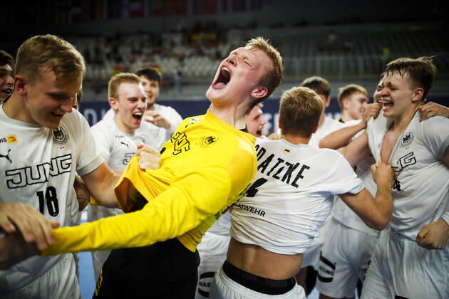 Bilder des Jahres 2021, Sport 08. August Sport Themen der Woche KW33 Sport Bilder des Tages M19 EHF Euro Handball 2021, Germany vs Spain, Varazdin, Croatia, 18.08.2021, Copyright: xAnzexMalovrhx xkolektiffx 