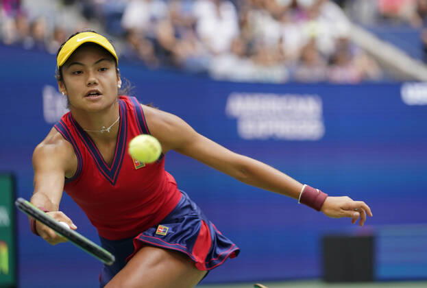 September 11, 2021: Emma Raducanu (GBR) defeated Leylah Fernandez (CAN) 6-4, 6-3, at the US Open being played at Billie Jean King National Tennis Center in Flushing, Queens, New York USA Ã‚ Tennisclix CSM CSM Flushing, Queens USA - ZUMAc04_ 20210911_zaf_c04_420 Copyright: xJoxBecktoldx