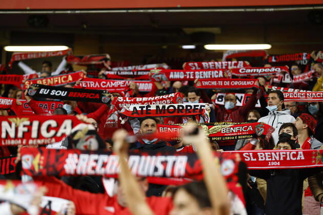 SL Benfica V Pacos Ferreira FC - Taca De Portugal SL Benfica supporters during the match for Taca de Portugal between SL Benfica and Pacos de Ferreira, at Estadio da Luz, Lisboa, Portugal, 19, November, 2021 Lisbon Portugal  Copyright: xJoaoxRicox rico-slbenfic211119_npdqi