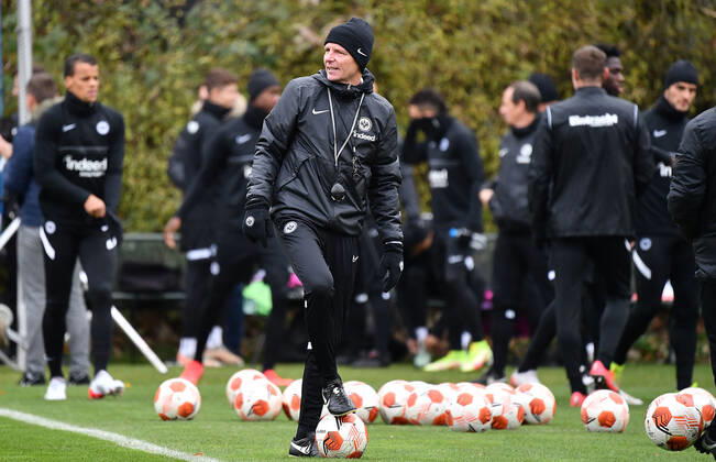 Football, EL, Training and Press Conference Eintracht Frankfurt