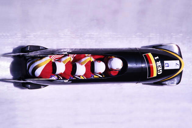 HOPPE Wolfgang Team GER 4-man bob 3 place with HIELSCHER, HANNEMANN Rene and EMBACH Olympic Winter Games 1994 in Lillehammer on 27 02 1994 in Lillehammer
