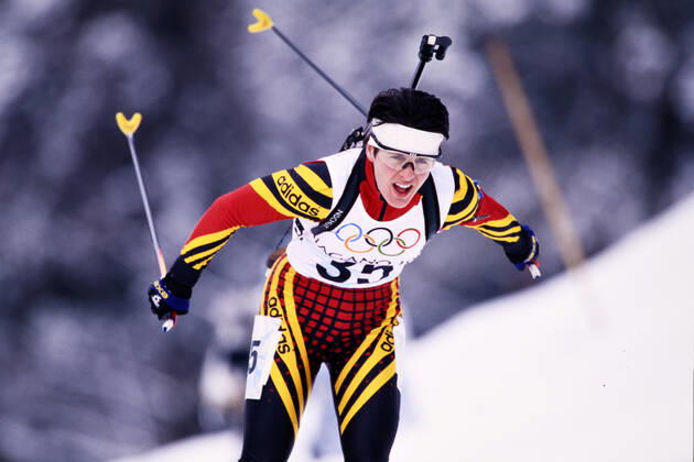 DISL Uschi Team GER Womens Biathlon Sprint 7,5 km 2nd place Olympic Winter Games 1998 in Nagano Japan from 07 22 02 1998 on 15 02 1998 in Nagano