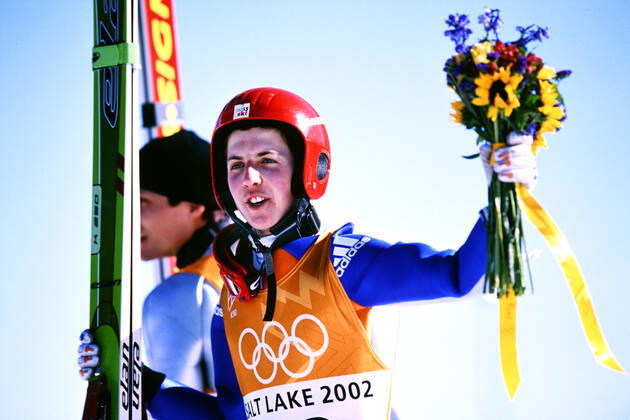 AMMANN Simon Team SUI 1 Place Olympic Champion Ski Jumping K 120 Olympic Winter Games 2002 Salt Lake City USA on 13 02 2002 in Salt Lake City