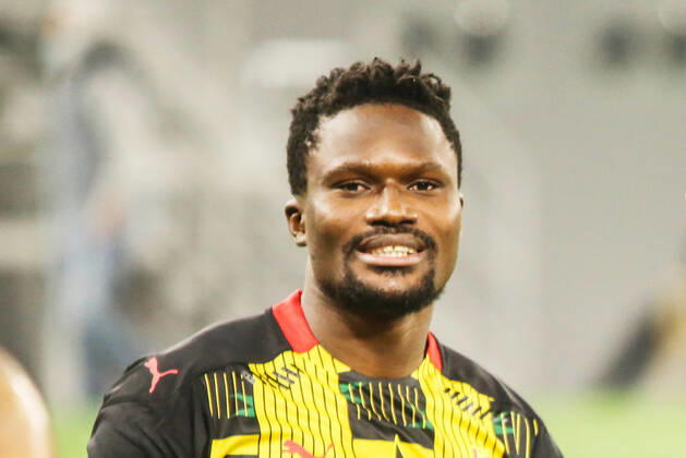 QATAR, DUBAI, - JANUARY 6: Daniel Amartey of Ghana during the preparations for the 2022 Africa Cup of Nations match between Black Stars and Algeria in Khalifa International Stadium on January 6, 2022 in Qatar, Dubai. Photo by Gabriel Ahiabor Copyright: xCHENDAYEx*_*x