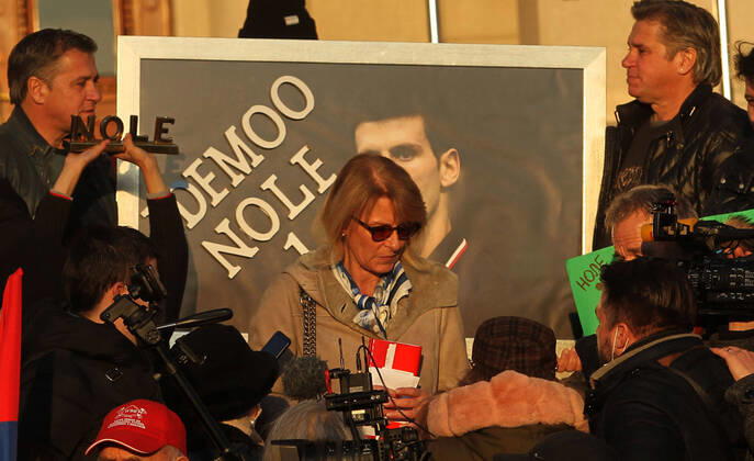 Tennis, Dijana Djokovic, Mutter von Novak Djokovic - Archivbilder