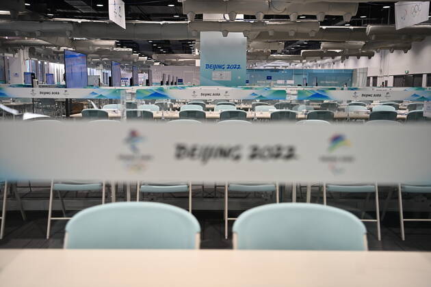 Beijing 2022, Vorbereitungen im Medienzentrum