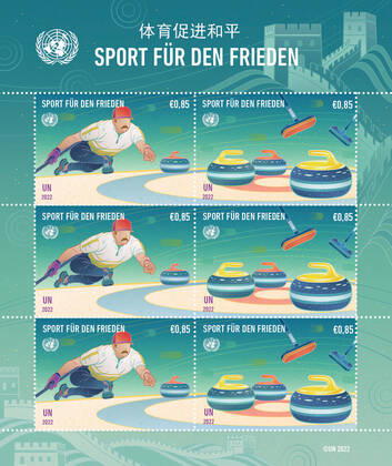 Beijing 2022, Sport for Peace Sonderbriefmarke zu den Olympischen Winterspielen