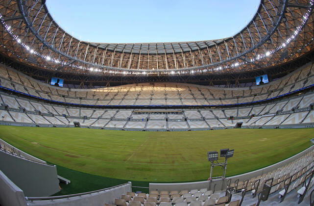 17 11 2021, Preview of the 2022 World Cup in Qatar, UAE Lusail Stadium FIFA World Cup Stadium Qatar in the planned city of Lusail near Doha, It can accommodate 80 000 spectators.
